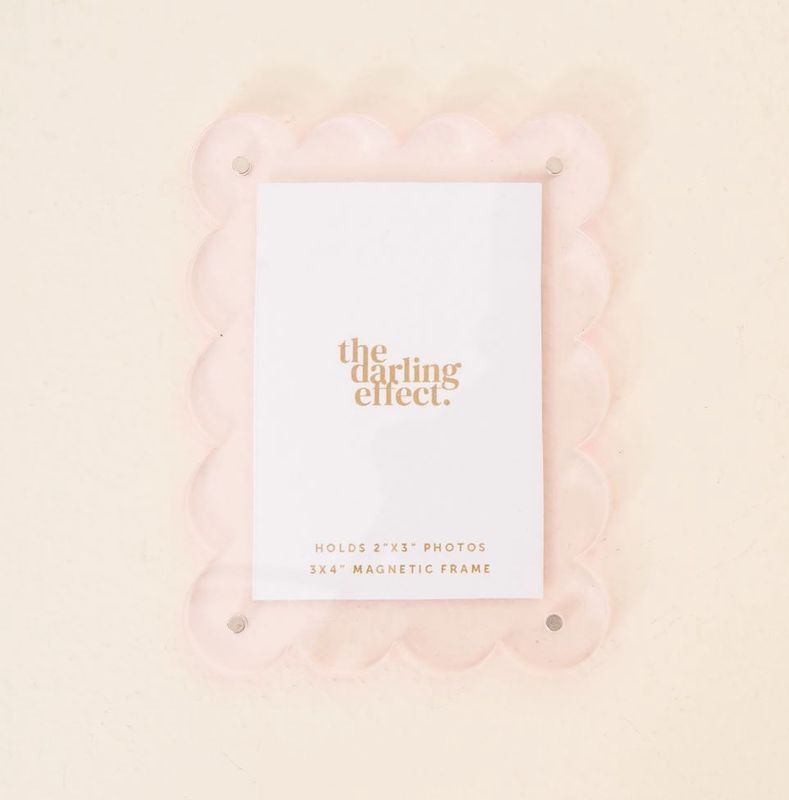 Mini Acrylic Picture Frame Magnet-Pale Pink