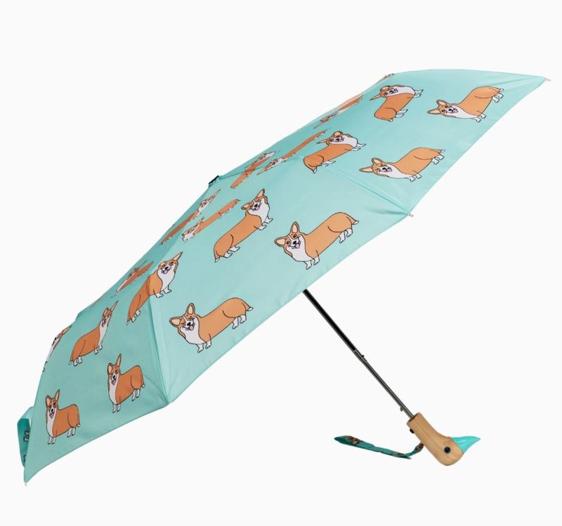 French Brand Coucou Suzette Collab - Corgi Dog Mint Umbrella