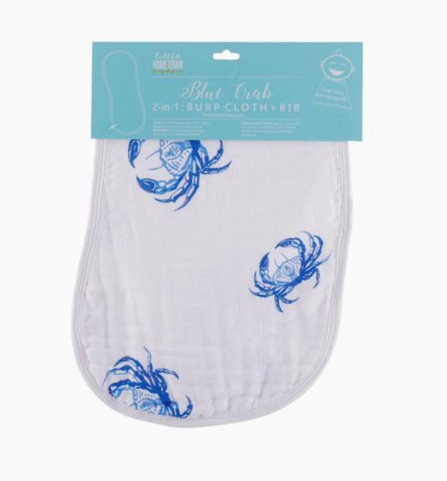 Blue Crab Burp and Bib