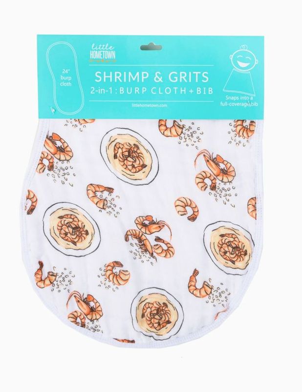 Shrimp 'n' Grits Burp/Bib Combo (Unisex)
