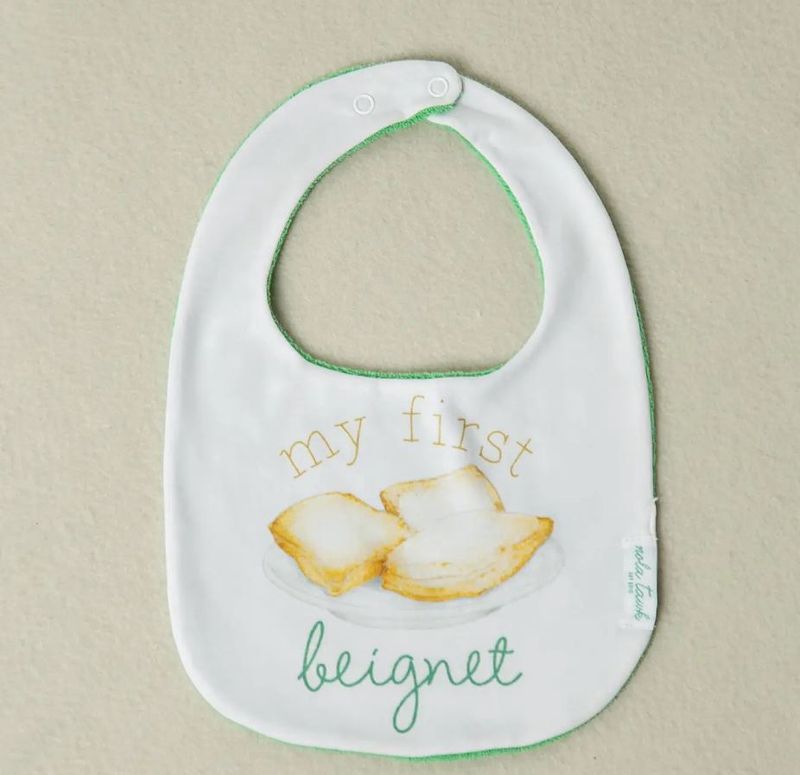 My First Beignet Cotton Bib