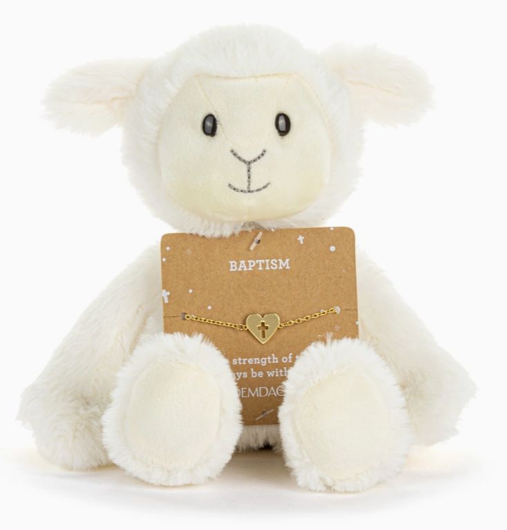 Baptism Lamb + Bracelet - 8"