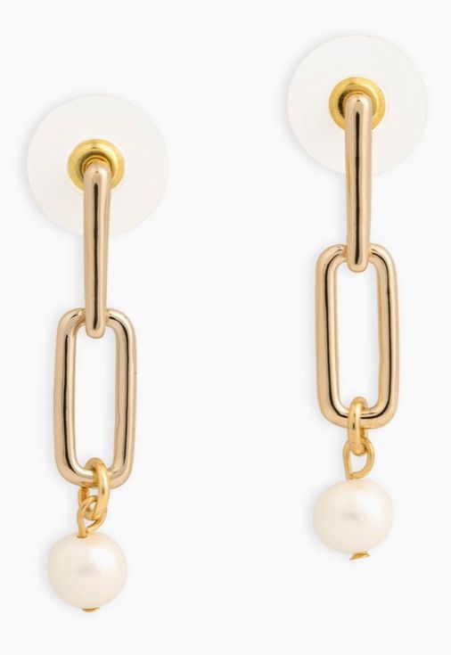 Pearls From Within Earrings - Gold