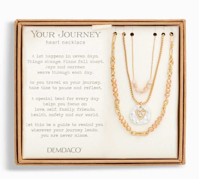 Beaded Love Necklace - Champagne