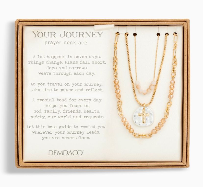 Beaded Prayer Necklace - Champagne