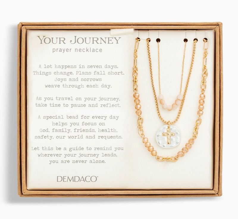Beaded Prayer Necklace - Champagne