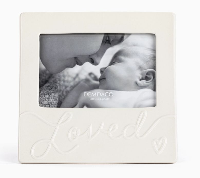 Cream Luxurious Baby Loved Photo Frame - 8x8