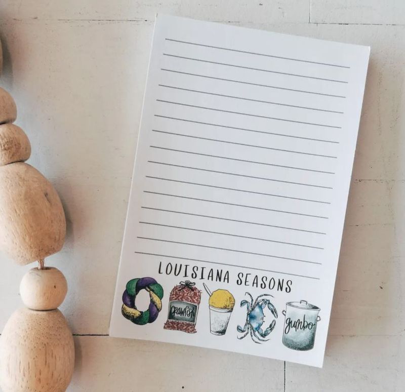 Louisiana Seasons Notepad