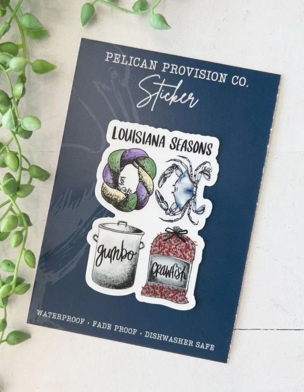 Louisiana Seasons {Crab} Sticker
