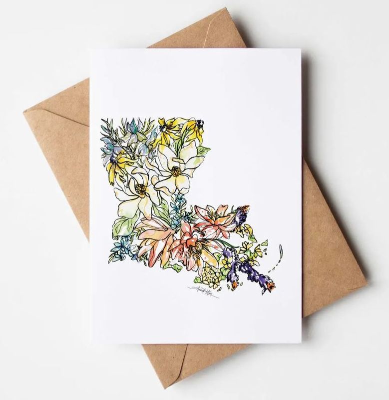 Louisiana Single Note Card