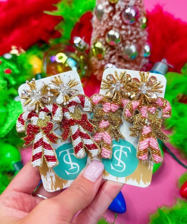 Beaded Candy Cane Drops