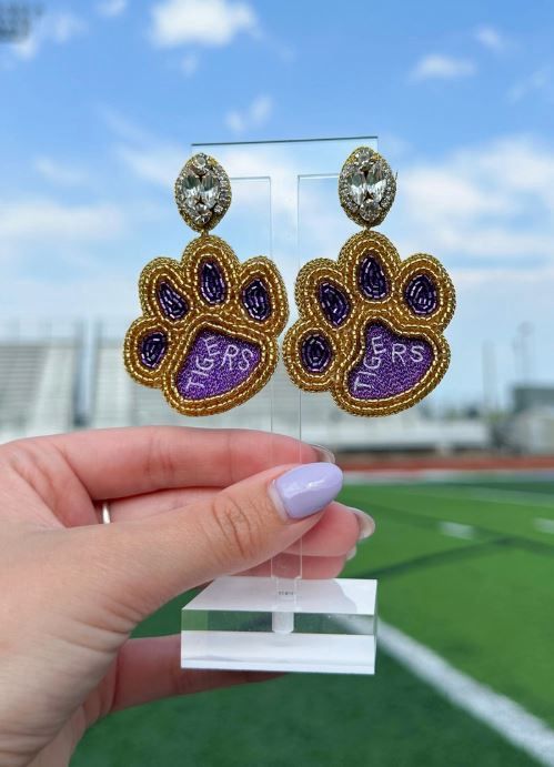 Purple/Gold Tiger Paws