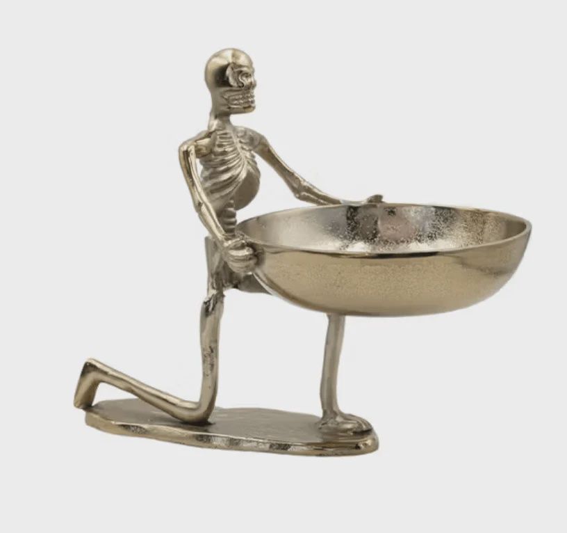 Aluminum Skeleton Holding Bowl