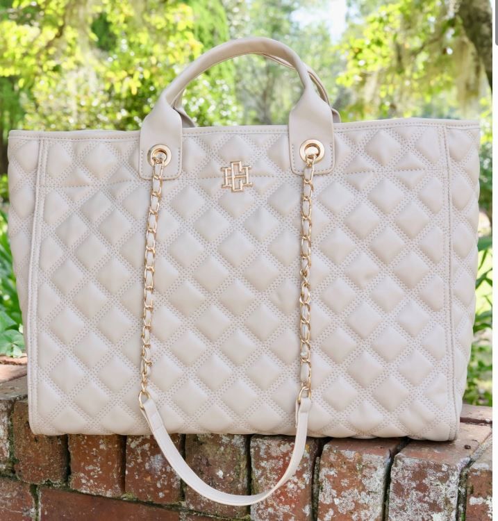 Melissa Tote Bag Nude Quilted