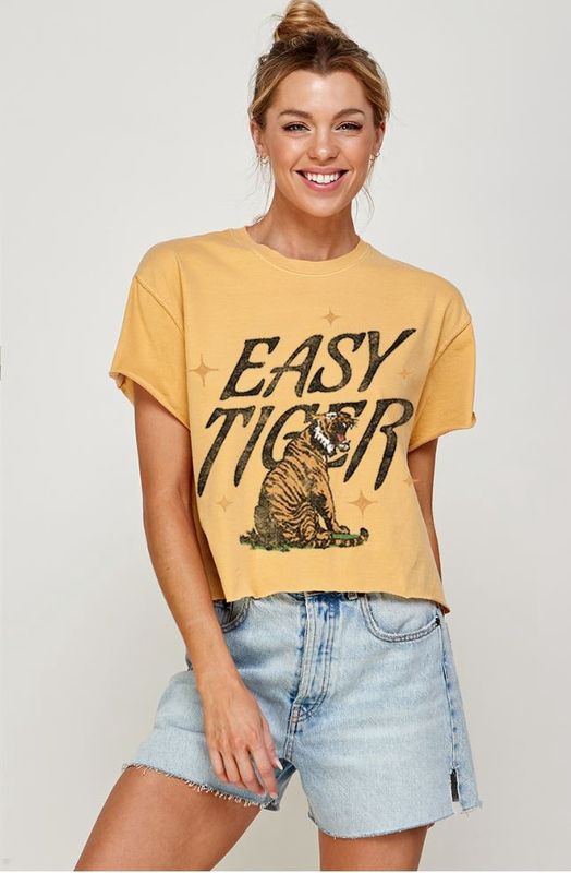 Easy Tiger Vintage Graphic Crop Top