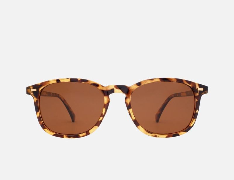 Bean Classic Tort Polarized Unisex Round Classic Sunglasses