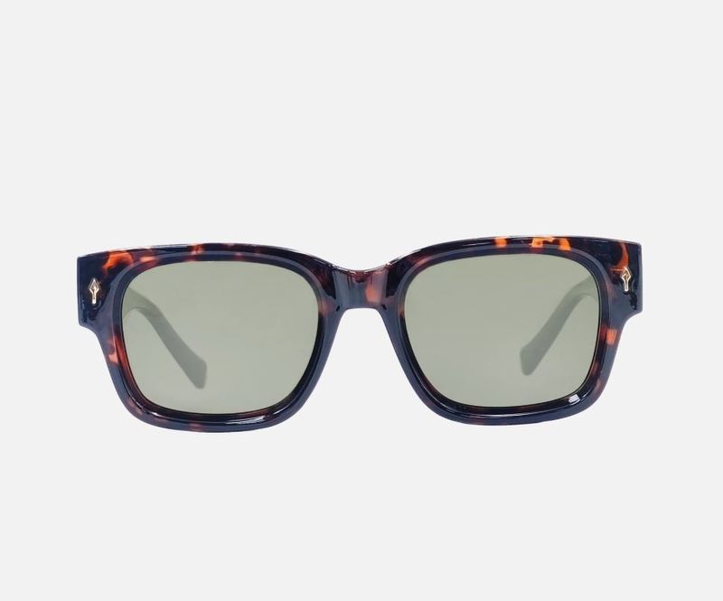 Mod Espresso Polarized Square Designer Fashion Sunglasses