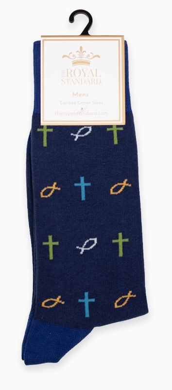 Men's Have Faith Socks - Blue