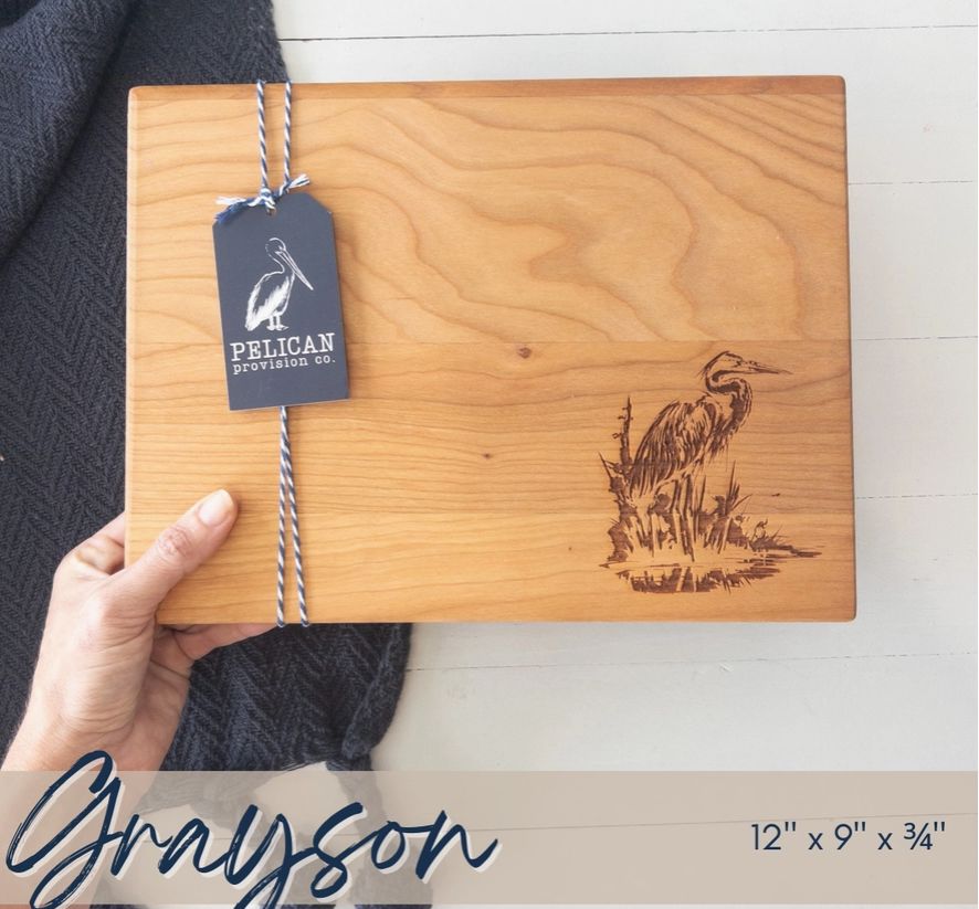 Blue Heron Cutting Board - Grayson