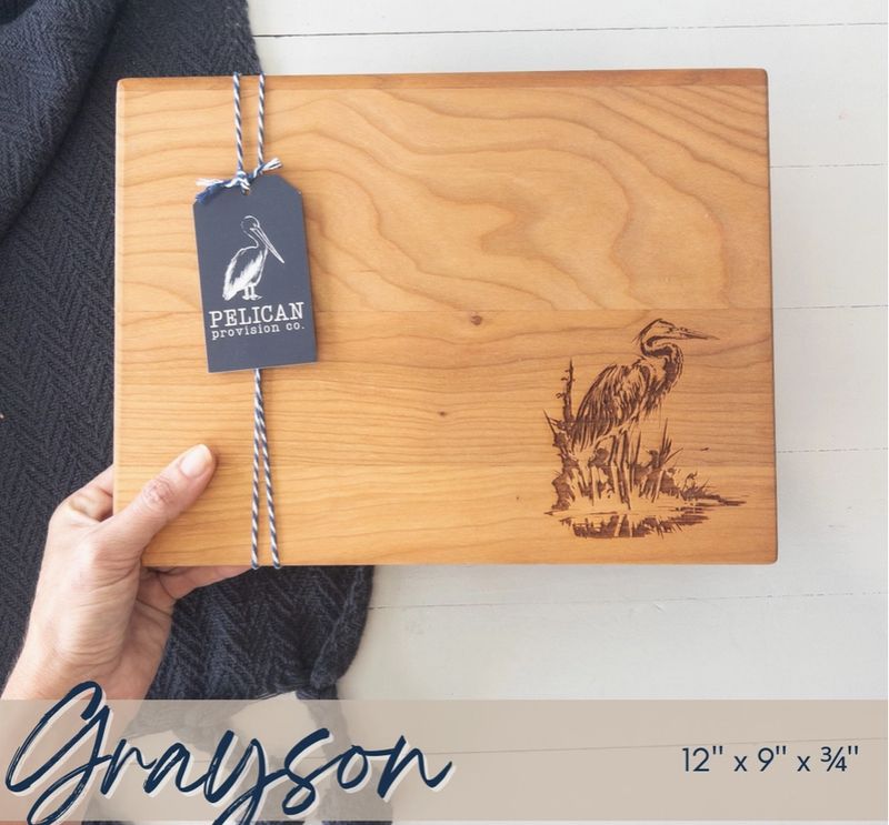 Blue Heron Cutting Board - Grayson