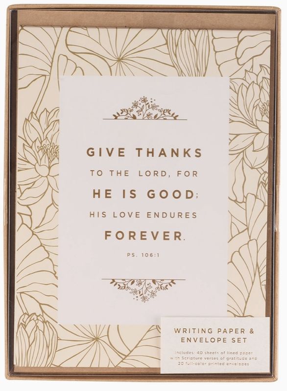 Writing Paper Set Give Thanks Ps. 106:1