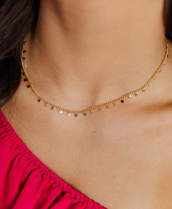 Gold Filled Coin Chain Choker