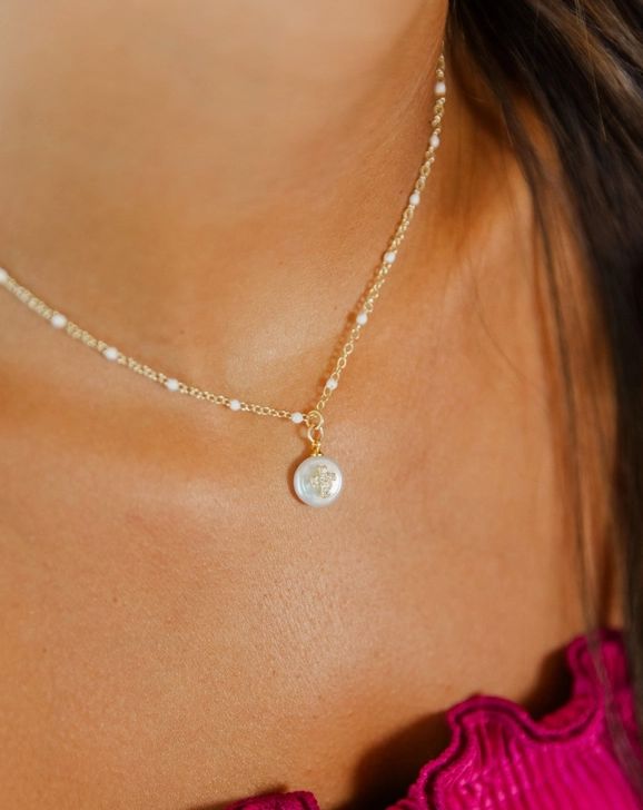 Madison Enamel Cross Necklace