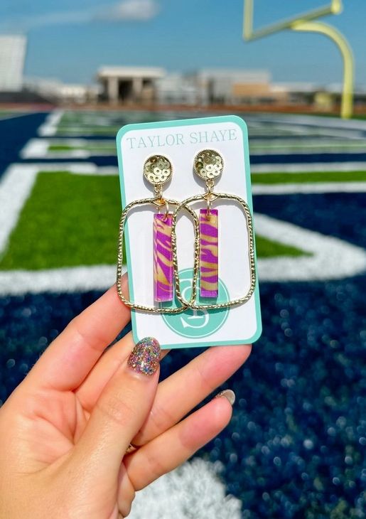 Tiger Stripe Stick Hoops