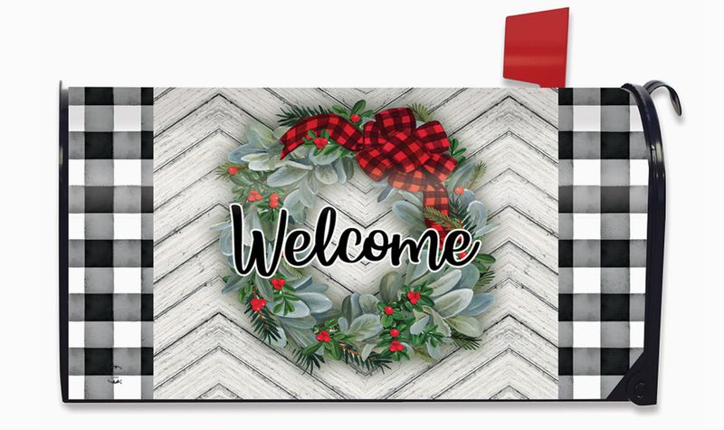 Winter Wreath Mailbox Cover