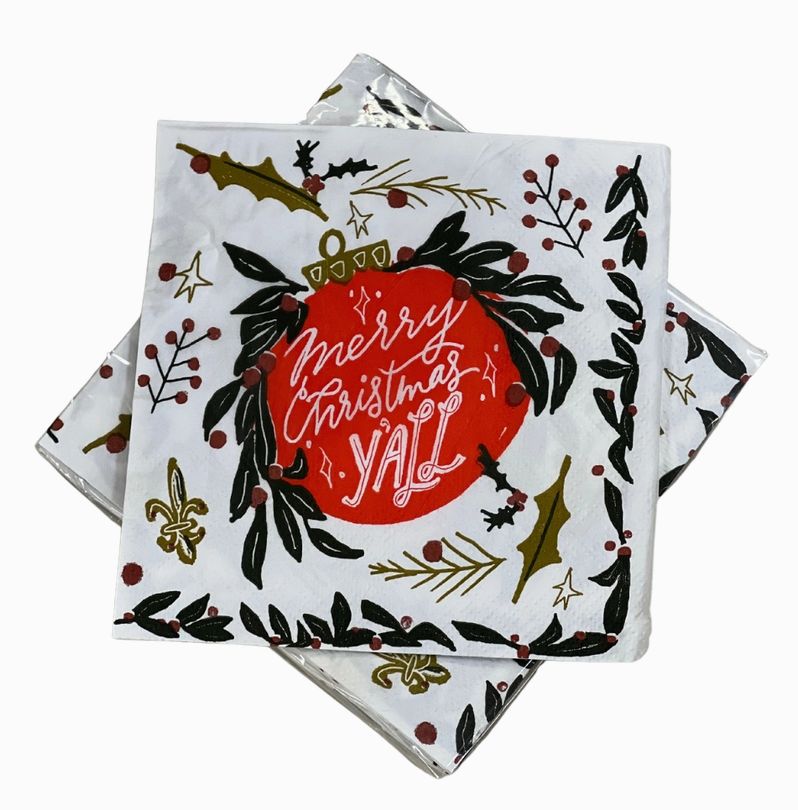 Cocktail Napkin - Merry Christmas Y&#39;all