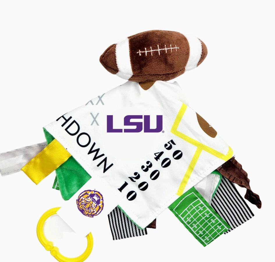 LSU Tigers Stroller Tag Toy Learning Lovey