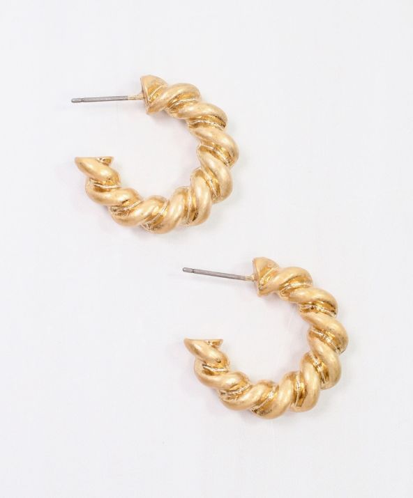 Raymonde Small Twisted Hoop Earrings