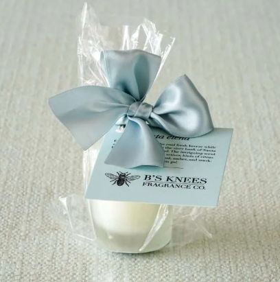 St. Elena White Frosted Glass Votive