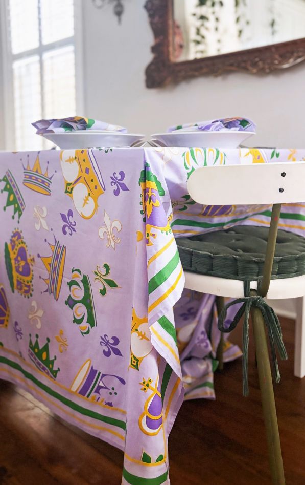 Mardi Gras Crown Tablecloth