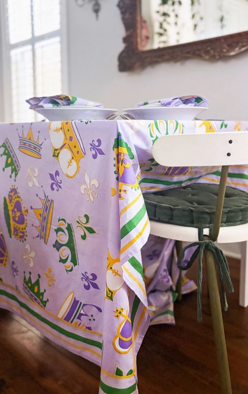 Mardi Gras Crown Tablecloth