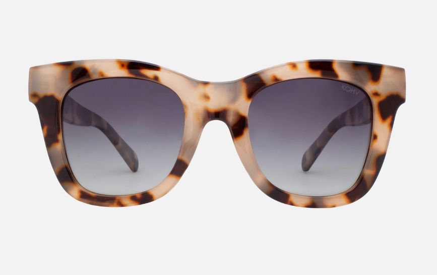 Bailey Latte Tortoise Polarized Oversized Square Sunglasses