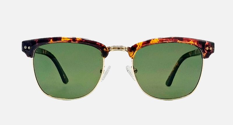 Weston Espresso Polarized Semi-Rimless Fashion Sunglasses