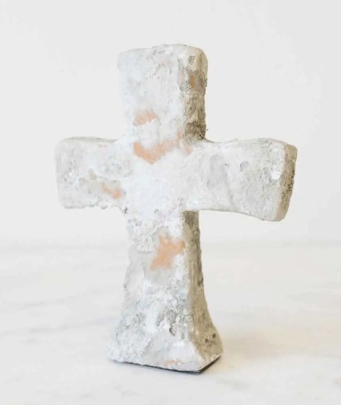 Antique White Jericho Cross