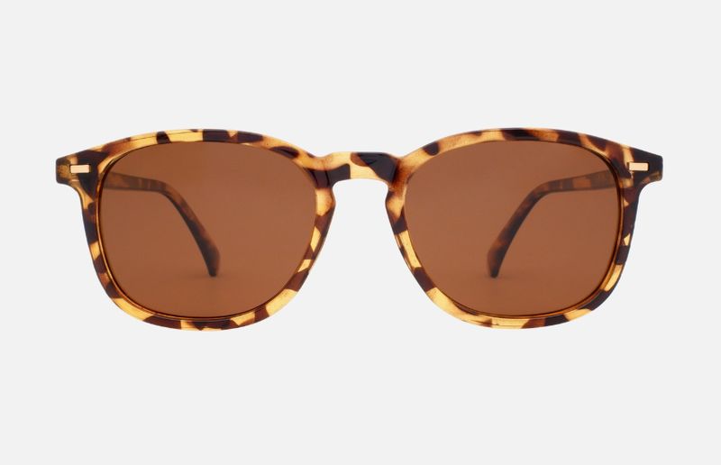 Bean Classic Tort Polarized Unisex Round Classic Sunglasses