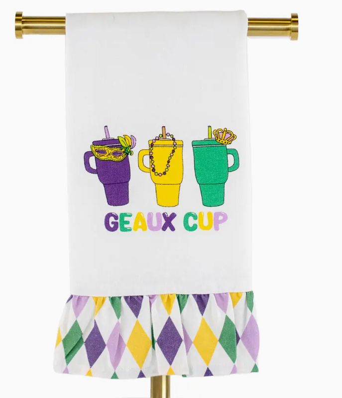 Geaux Cup Ruffle Hand Towel
