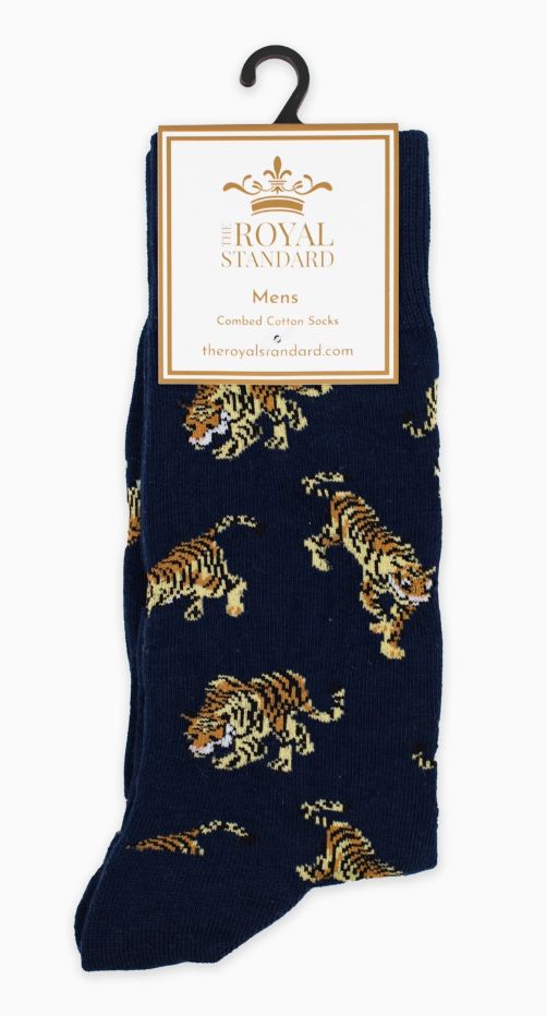 Go Get Em Tiger Socks - Navy