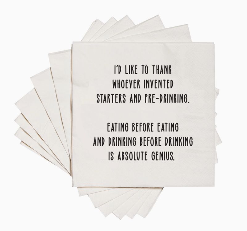 Starters and Pre-Drinking Funny Cocktail Napkins