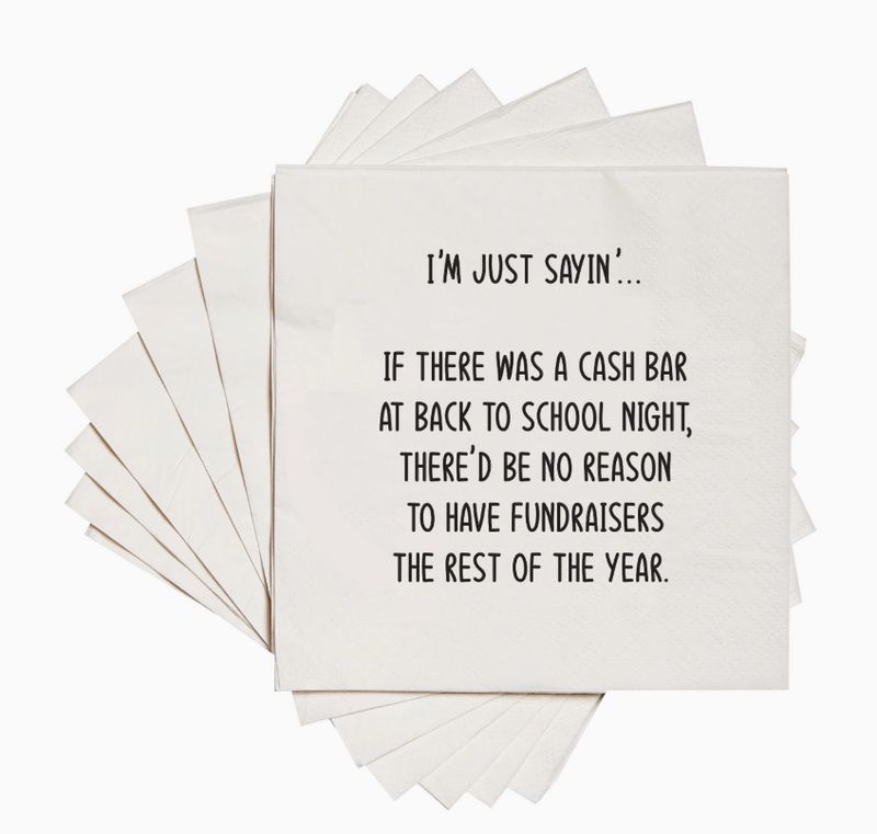 If There Was A Cash Bar At Back To School Cocktail Napkins