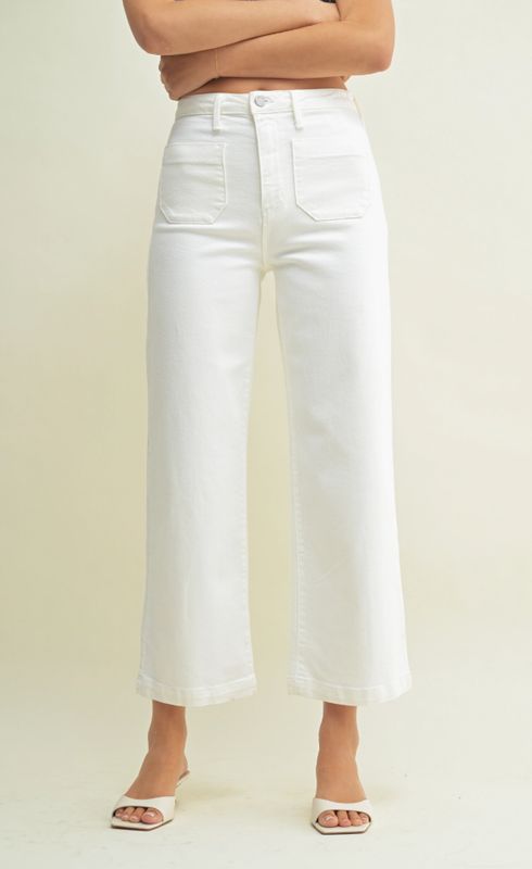 Patch Pocket Wide Leg - Off White