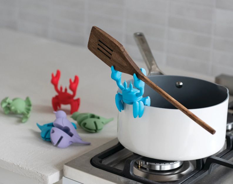 Silicone Crab Shaped Lid/Spoon Holder