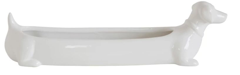 Ceramic Dachshund Cracker Dish