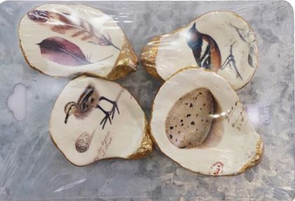 Magnets on Metal Card with Vintage Reproduction Image