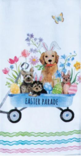 Easter Parade Puppy Dual Purpose Kitchen Towel