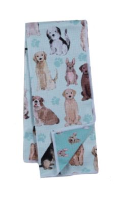 Dog and Paw Prints Eco Tea Towel