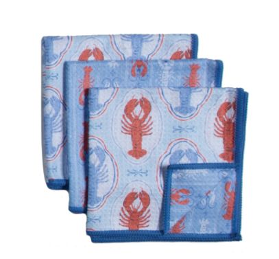 Crawfish Stripe Eco Dish Cloths - 3 Pack